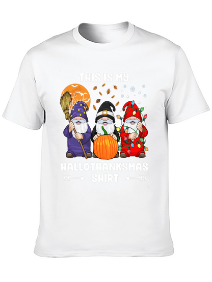 HalloThanksmas Gnome T-Shirt Holiday Tee
