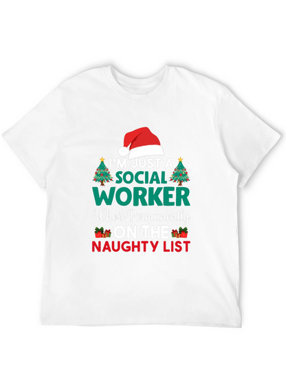 Naughty List Social Worker Graphic Tee