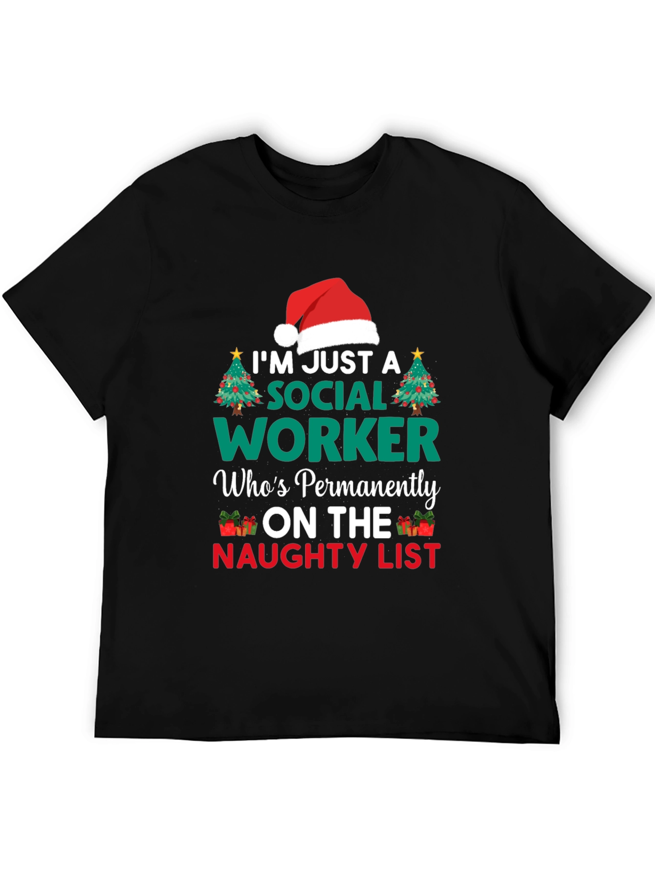 Naughty List Social Worker Graphic Tee