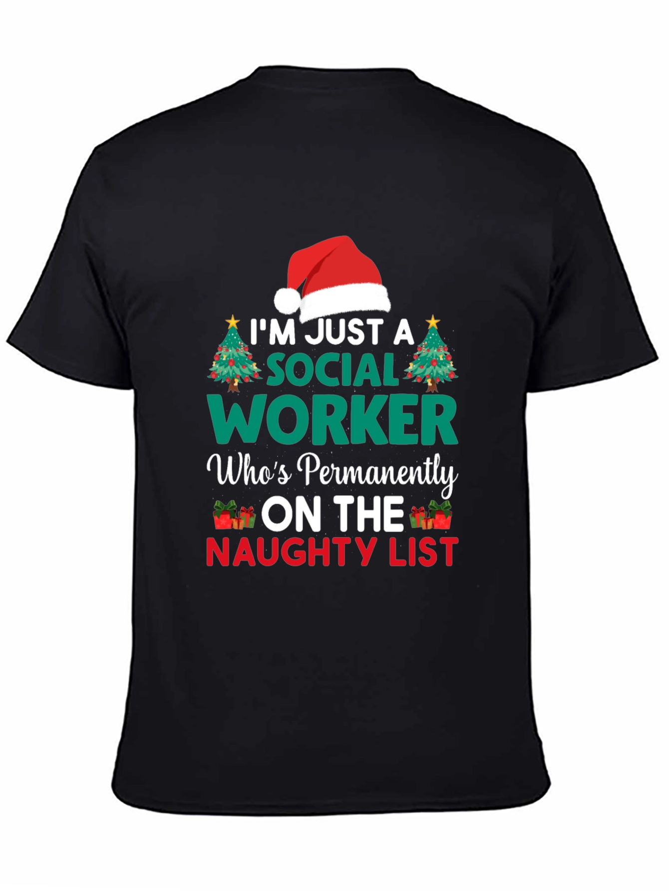 Naughty List Social Worker Graphic Tee