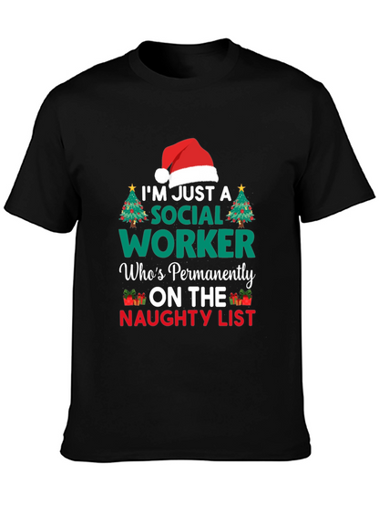 Naughty List Social Worker Graphic Tee
