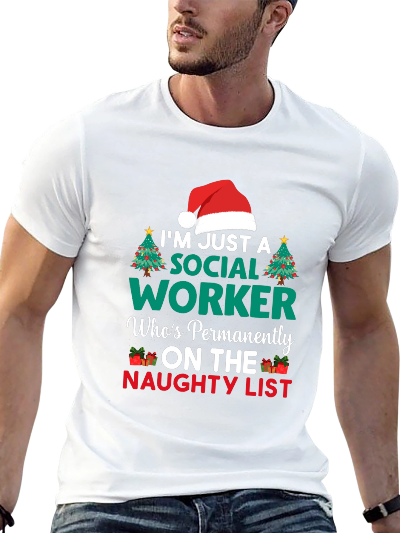 Naughty List Social Worker Graphic Tee