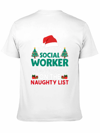 Naughty List Social Worker Graphic Tee