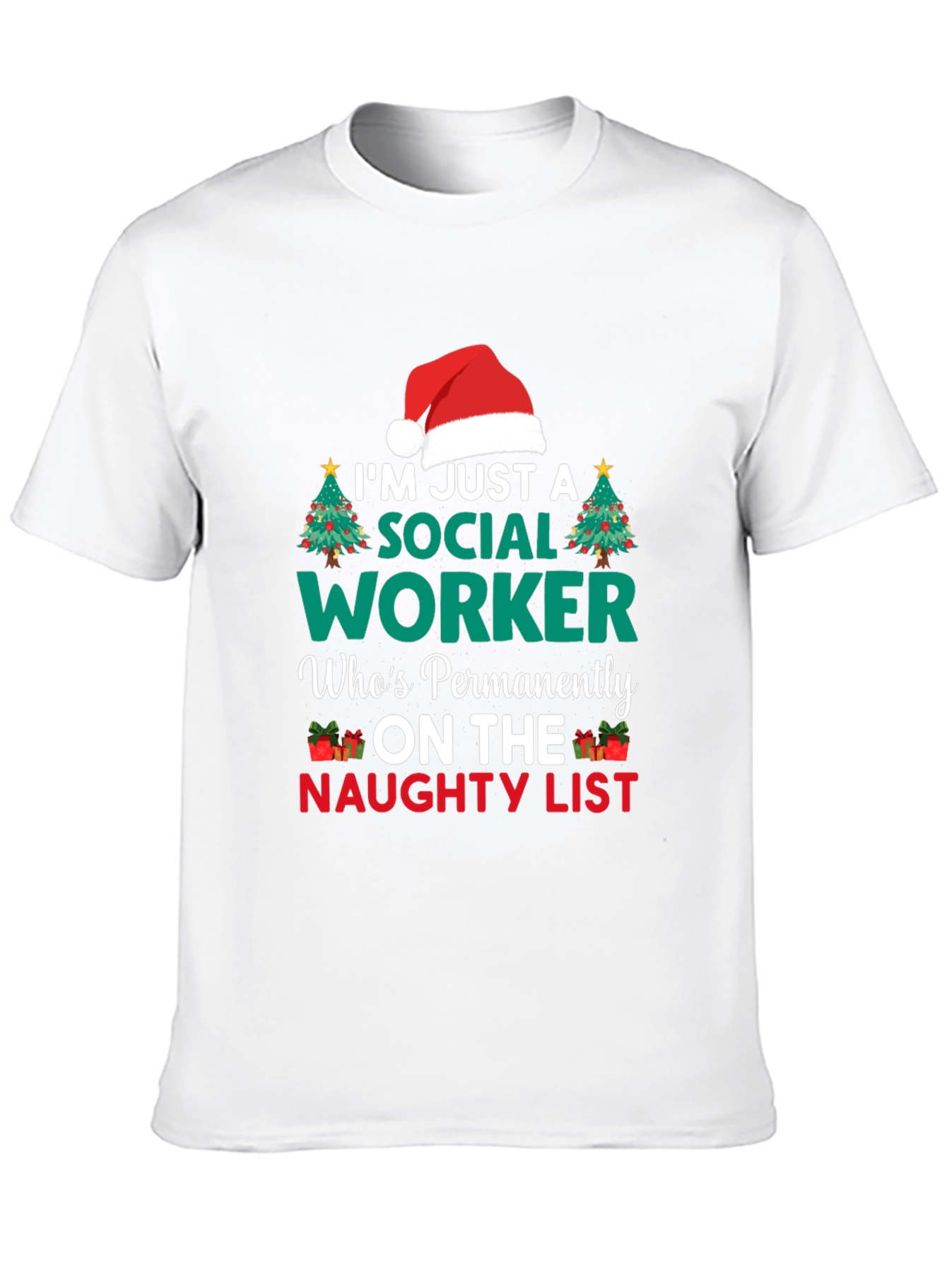 Naughty List Social Worker Graphic Tee