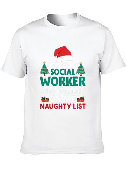 Naughty List Social Worker Graphic Tee