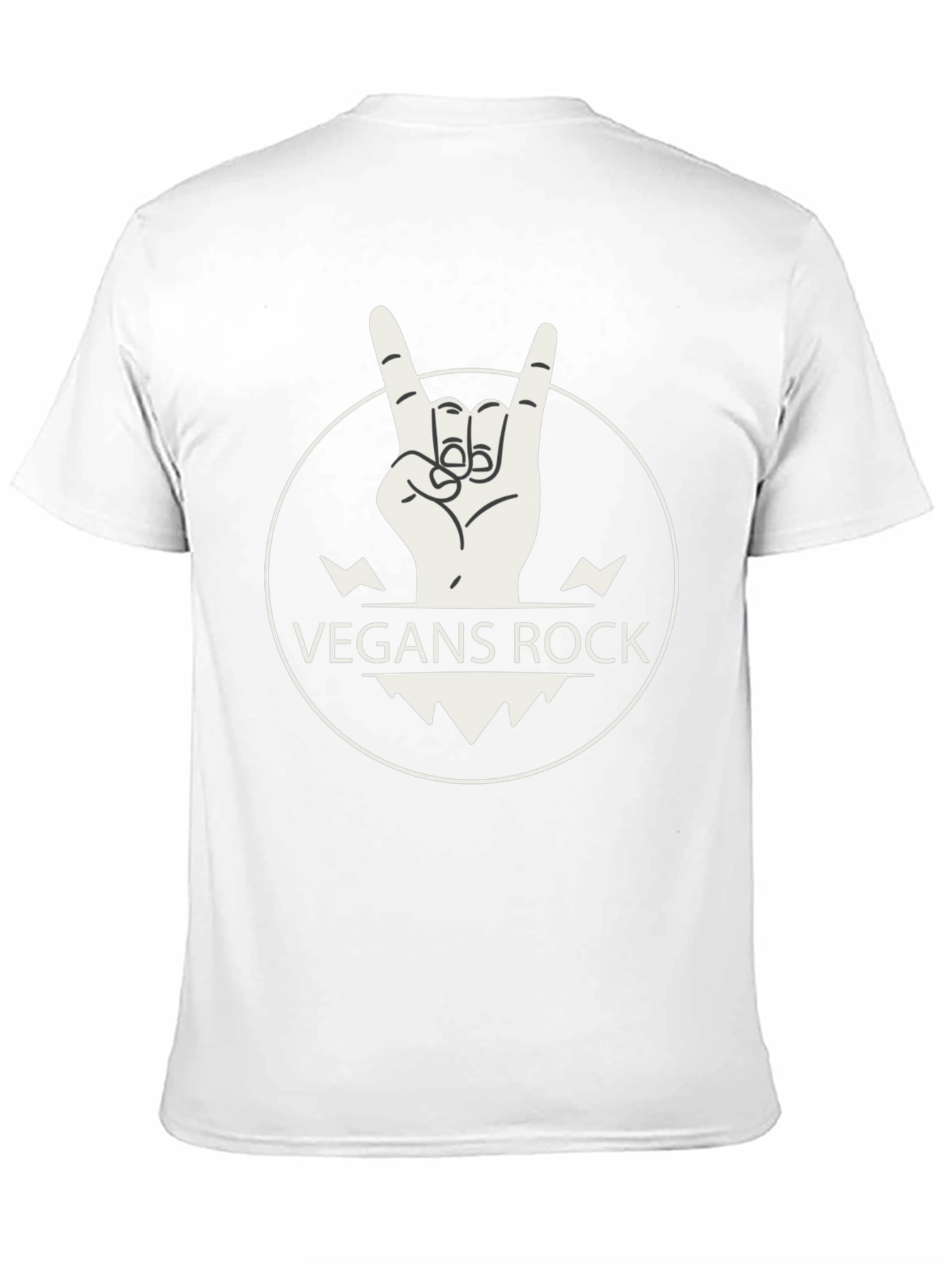 Vegan Rocker Graphic T-Shirt - Black