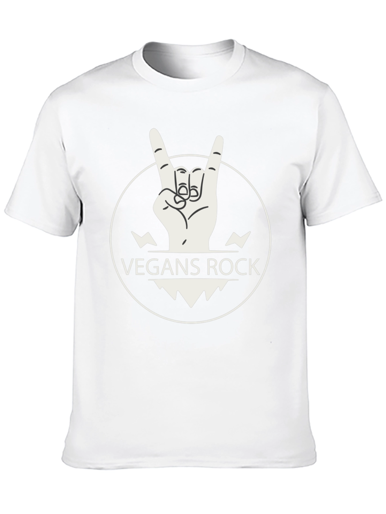 Vegan Rocker Graphic T-Shirt - Black