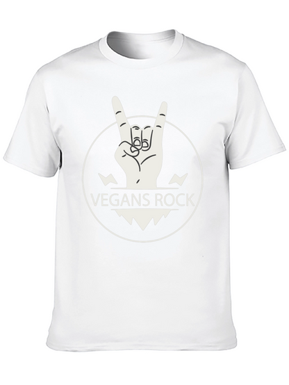 Vegan Rocker Graphic T-Shirt - Black