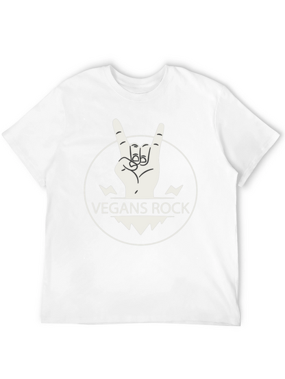 Vegan Rocker Graphic T-Shirt - Black