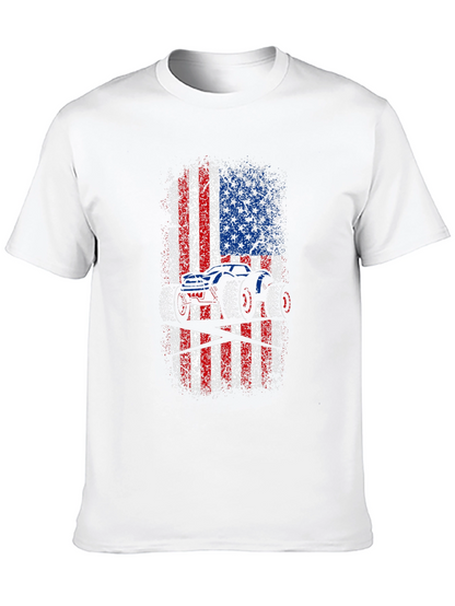 American Flag Monster Truck Graphic Tee