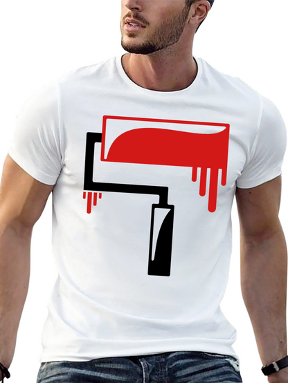 Paint Roller Graphic Tee - Black Cotton