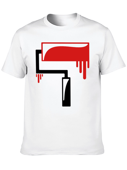 Paint Roller Graphic Tee - Black Cotton