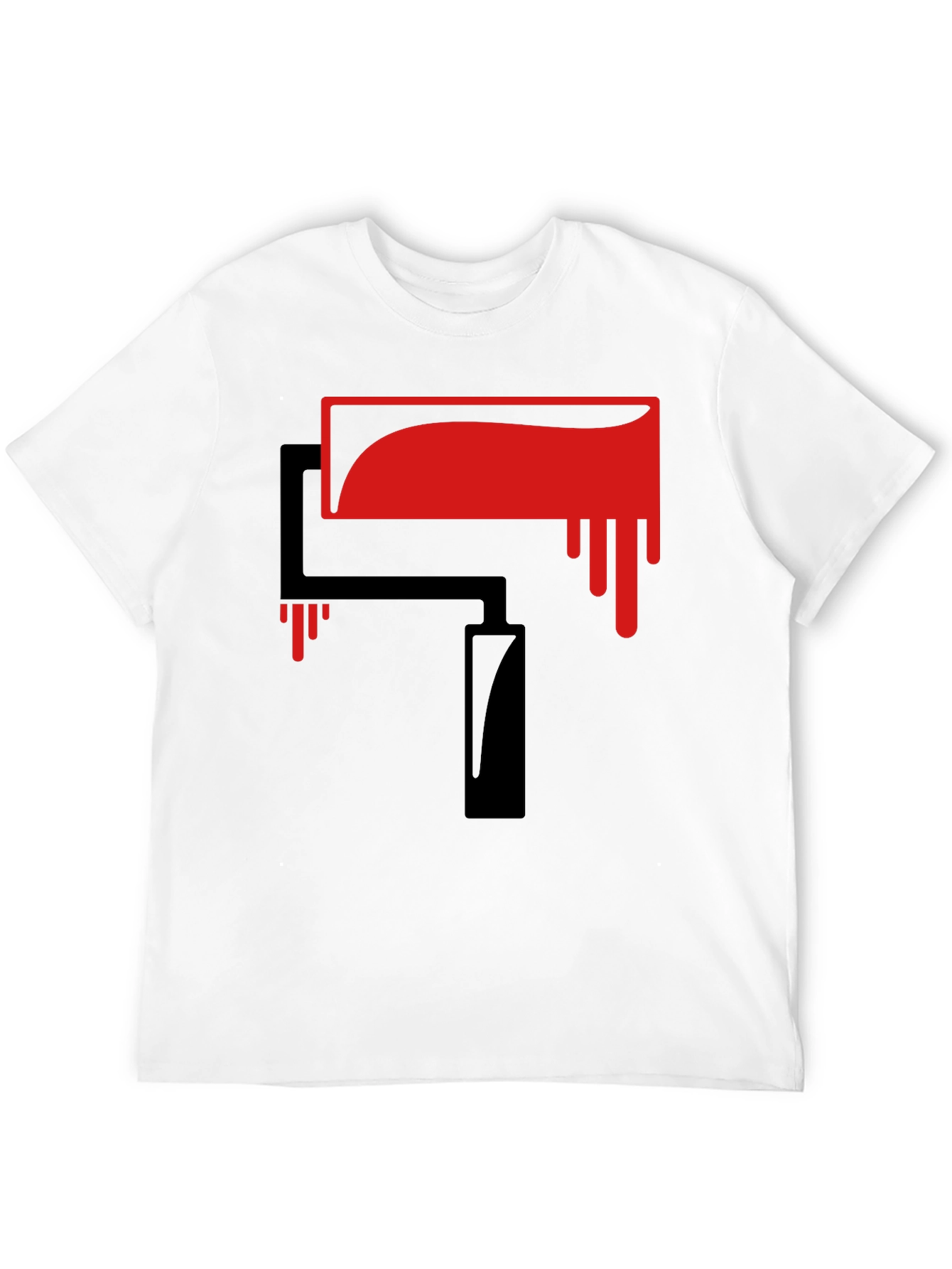 Paint Roller Graphic Tee - Black Cotton