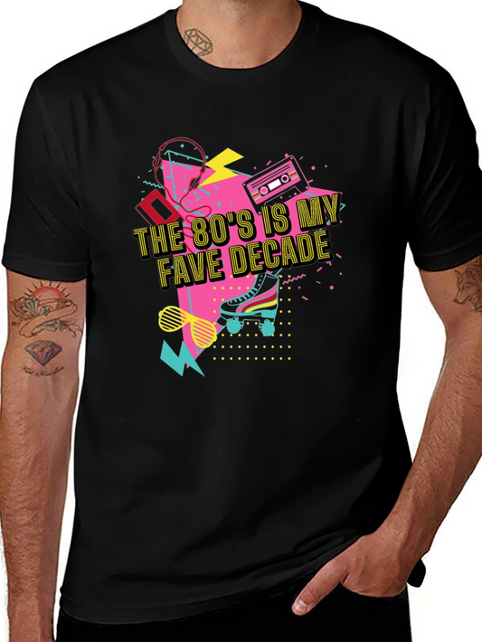 80s Fave Decade Black T-Shirt