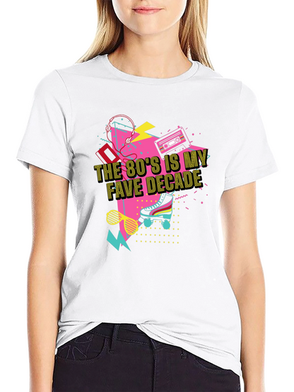 80s Fave Decade Black T-Shirt