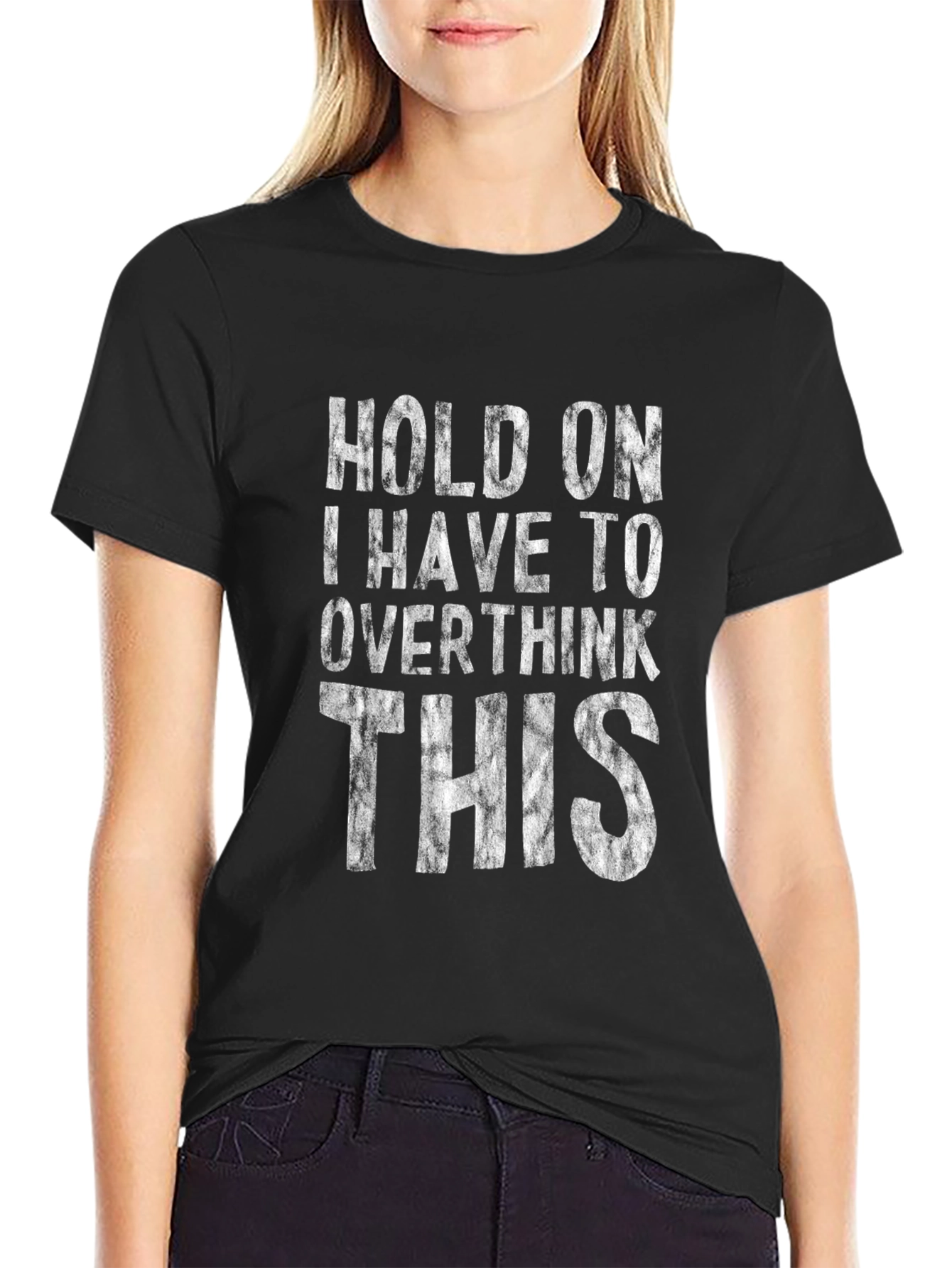 Overthinker T-Shirt - Black Cotton Blend Tee