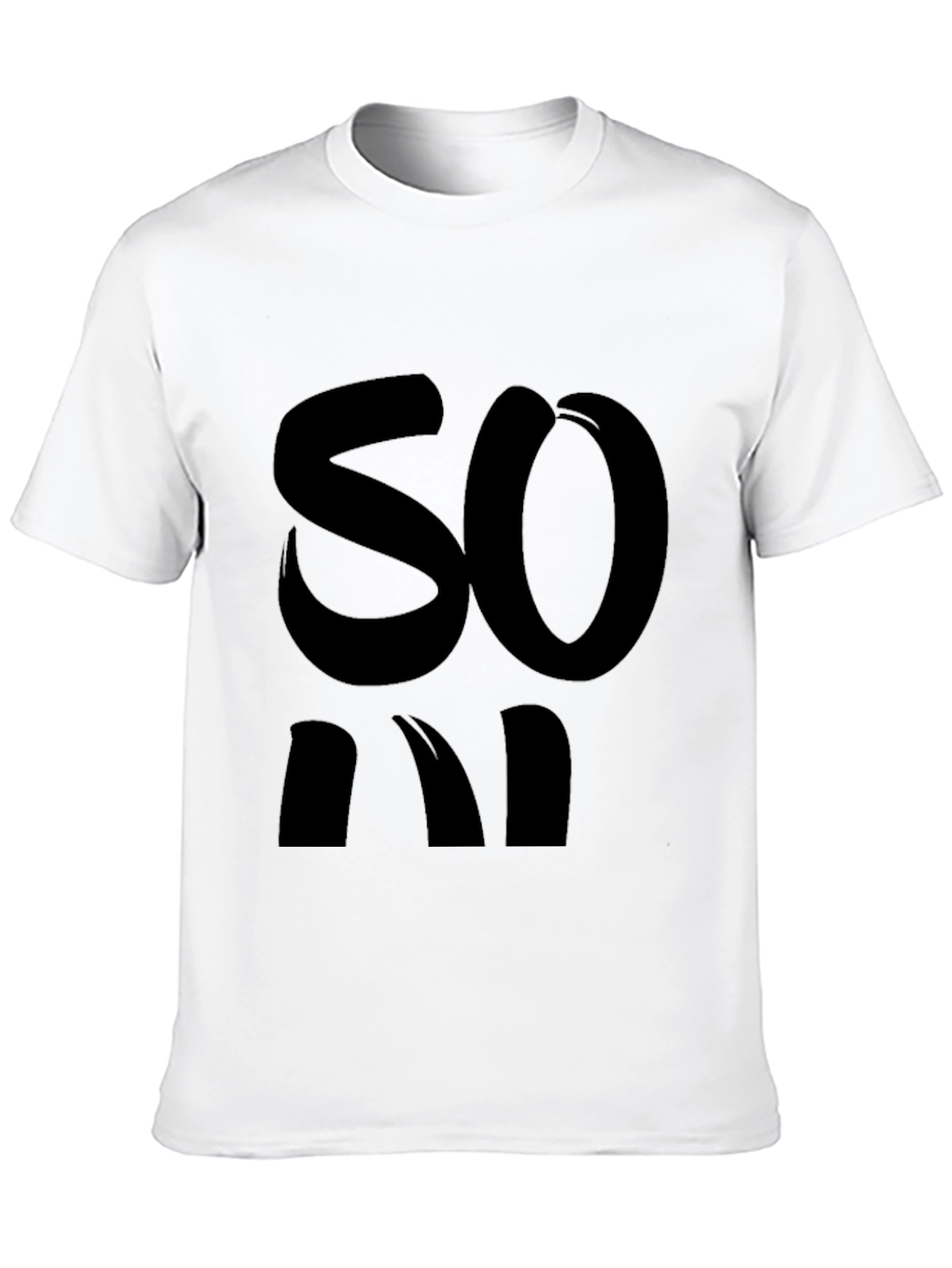 Bold Statement Tee - Black Cotton Blend Casual Wear