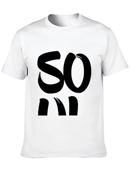 Bold Statement Tee - Black Cotton Blend Casual Wear