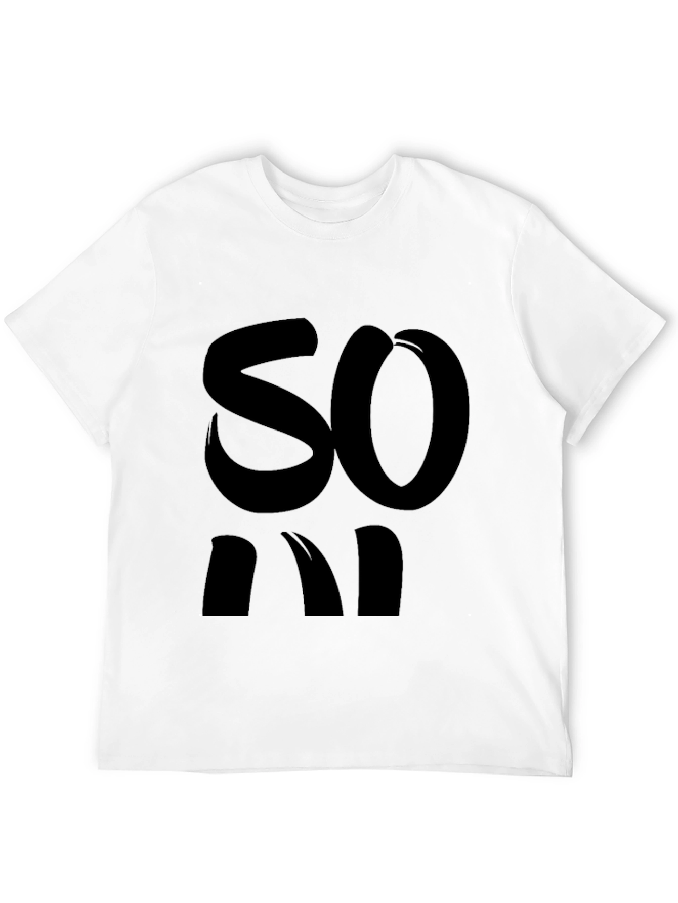 Bold Statement Tee - Black Cotton Blend Casual Wear