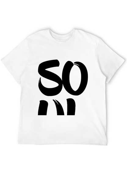 Bold Statement Tee - Black Cotton Blend Casual Wear