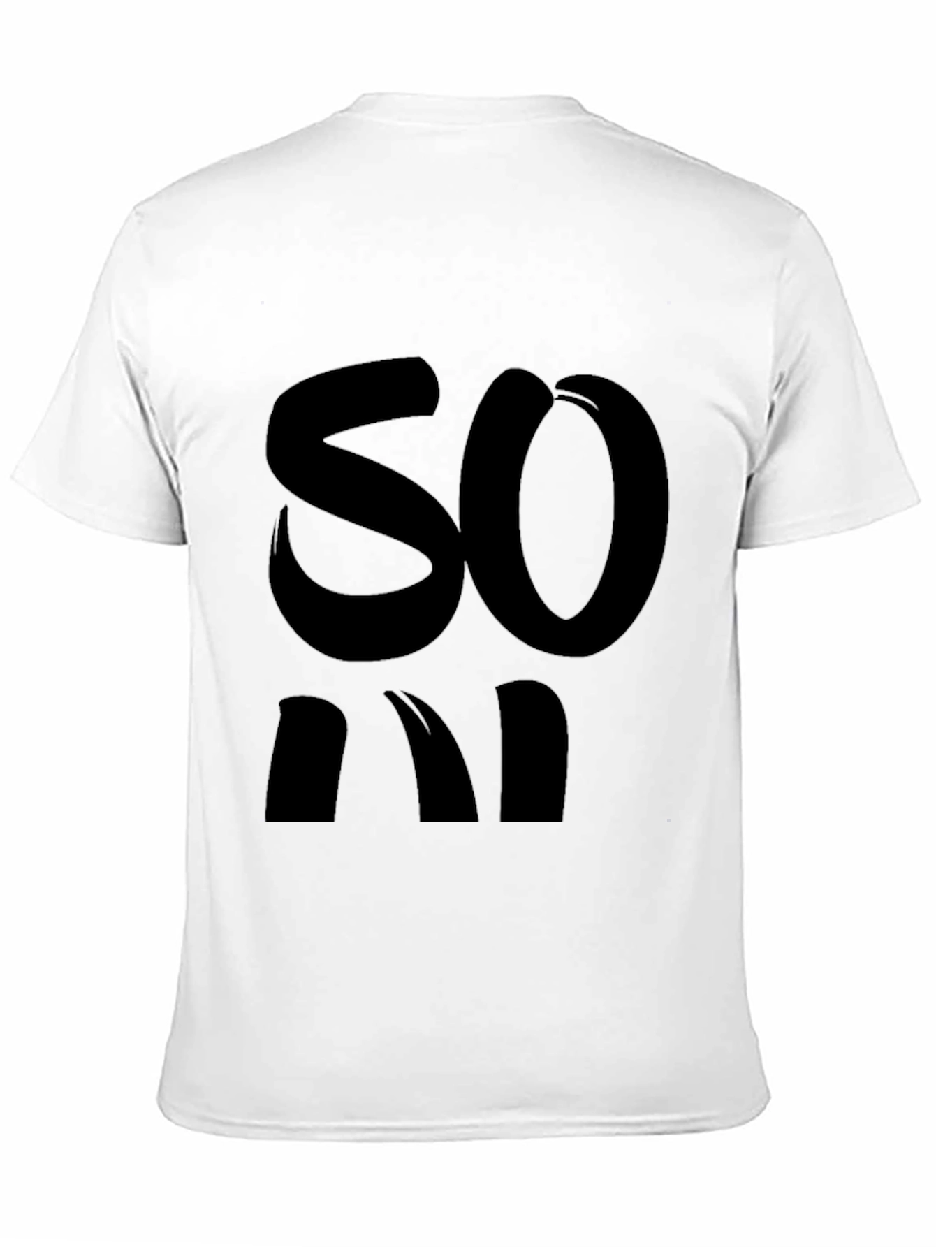 Bold Statement Tee - Black Cotton Blend Casual Wear