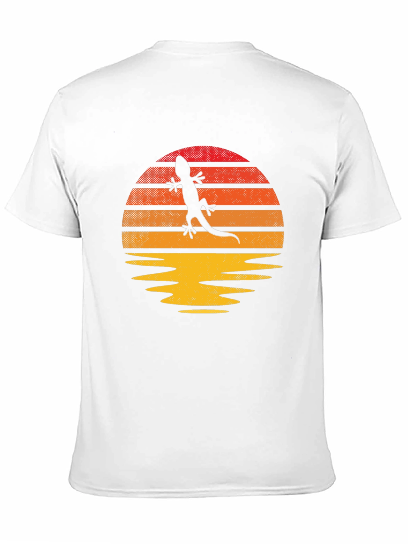Retro Lizard Sunset Graphic T-Shirt - Unique Design