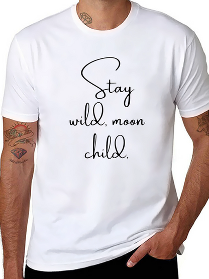 Stay Wild Moon Child Black Graphic Tee