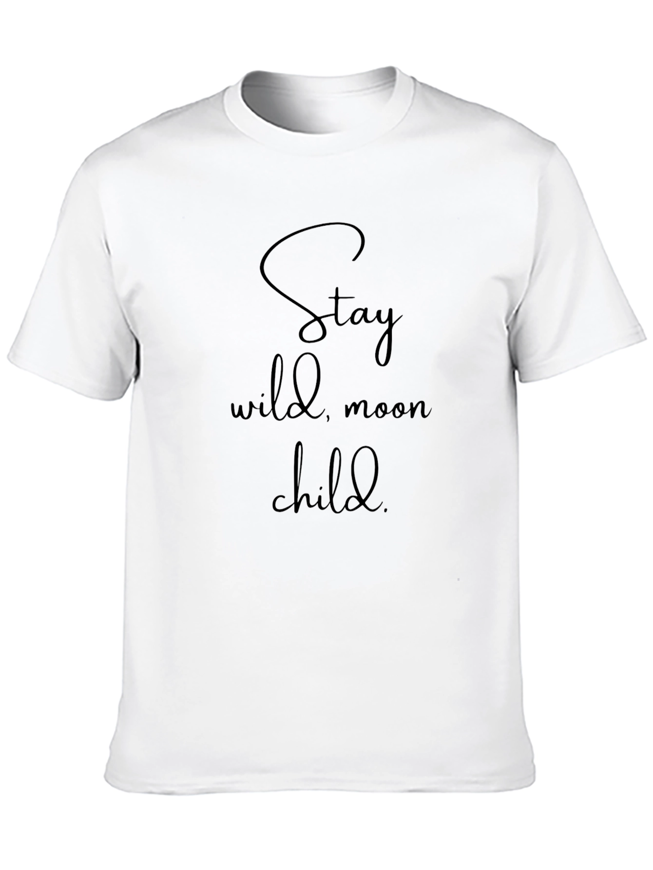 Stay Wild Moon Child Black Graphic Tee