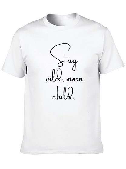 Stay Wild Moon Child Black Graphic Tee