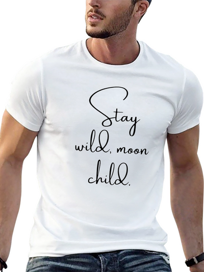 Stay Wild Moon Child Black Graphic Tee
