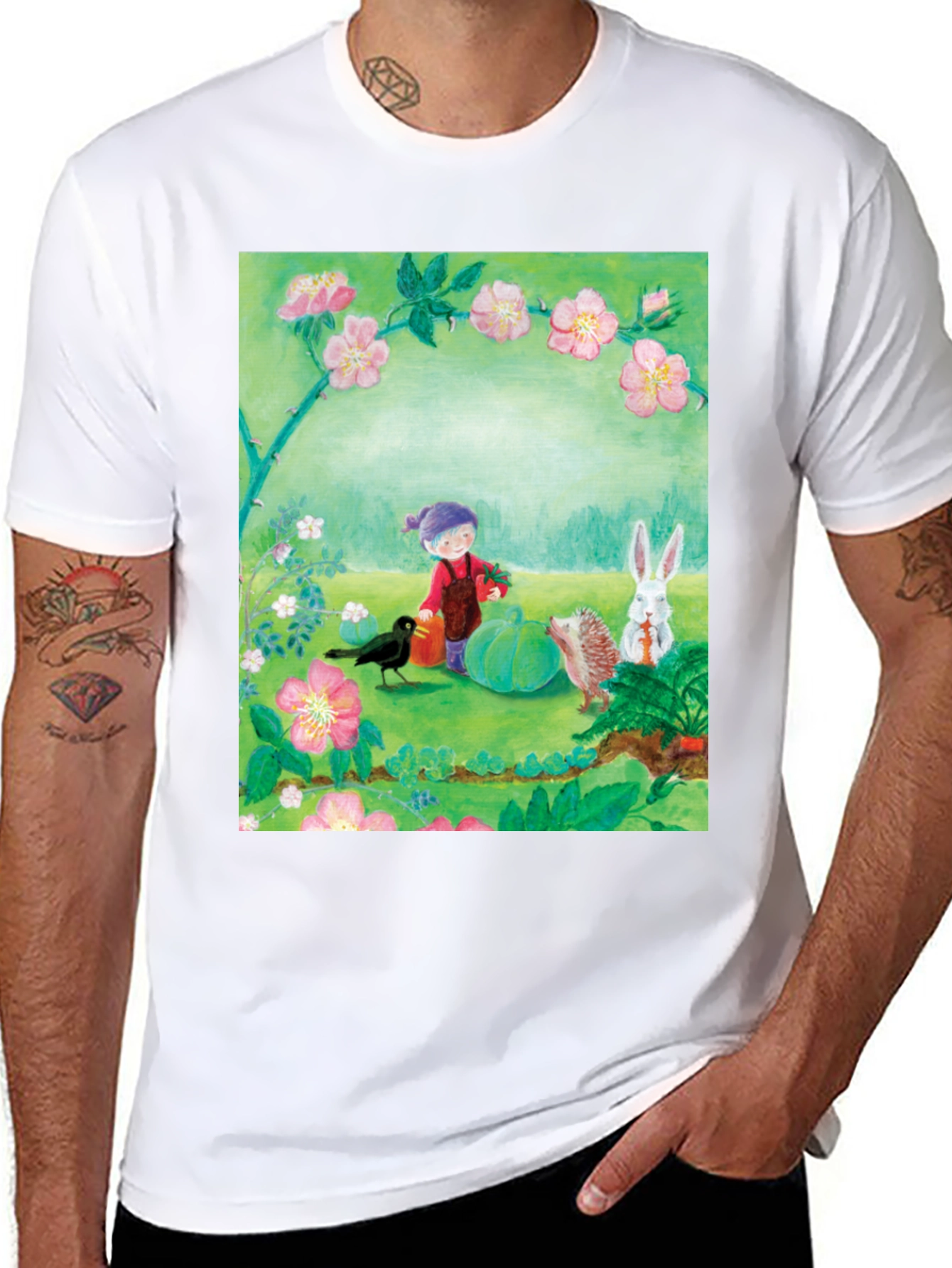 Garden Friends T-Shirt - Nature Inspired Tee