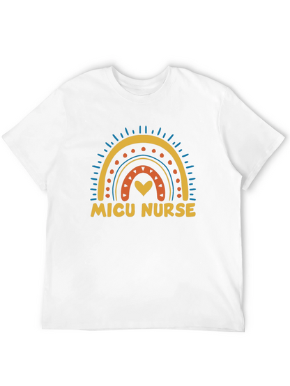 MICU Nurse Rainbow Heart T-Shirt