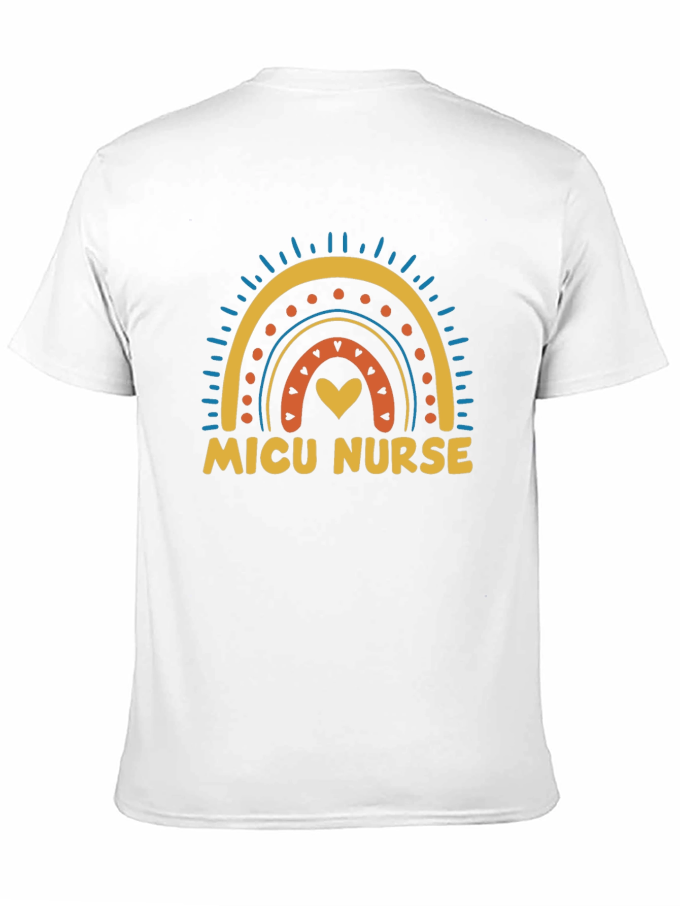 MICU Nurse Rainbow Heart T-Shirt