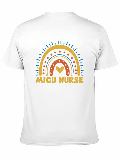 MICU Nurse Rainbow Heart T-Shirt