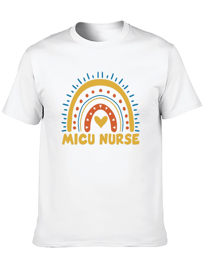 MICU Nurse Rainbow Heart T-Shirt