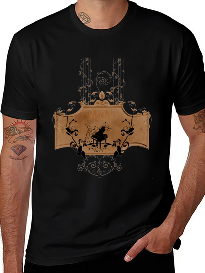 Piano Music Graphic T-Shirt