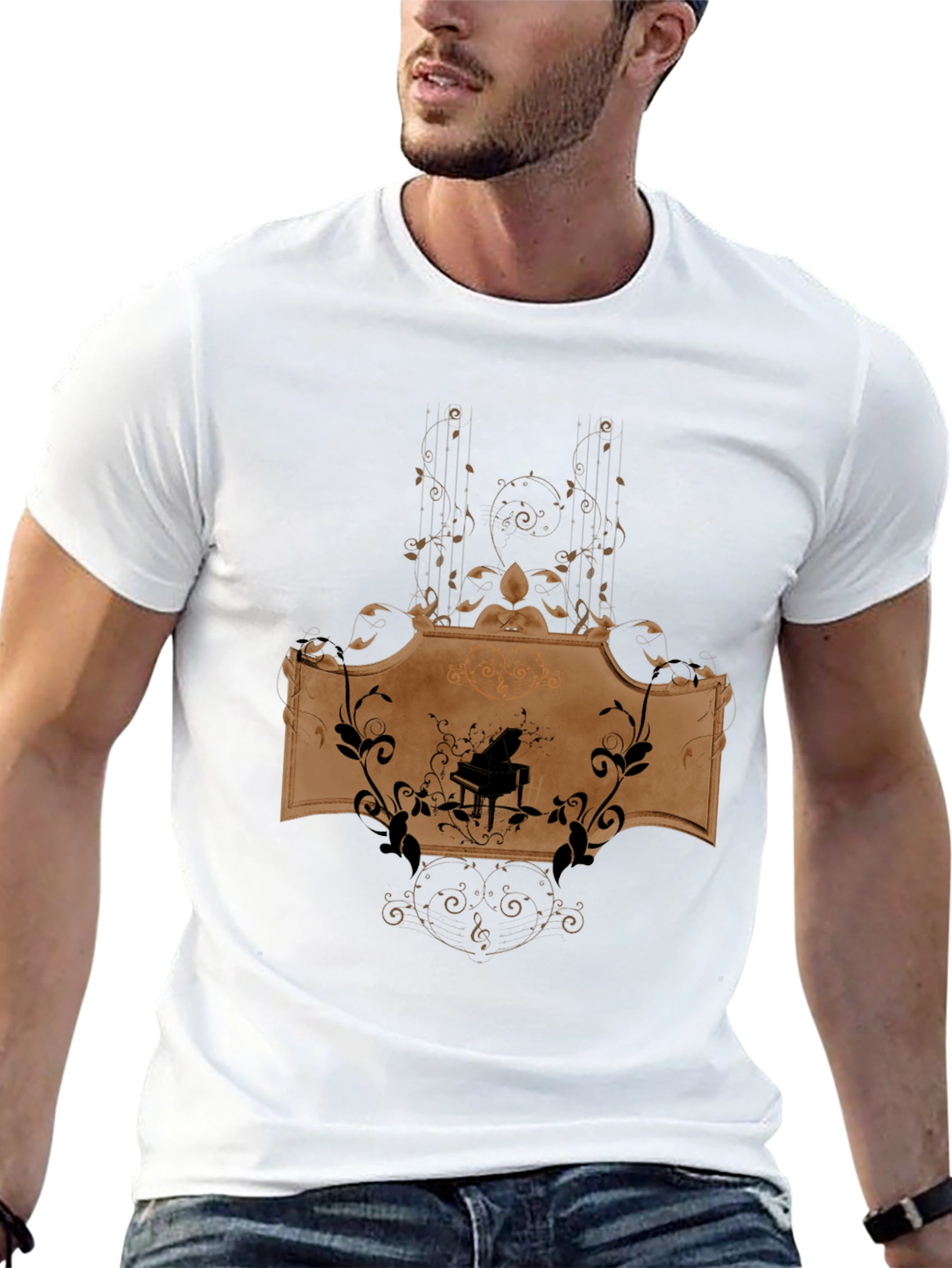 Piano Music Graphic T-Shirt