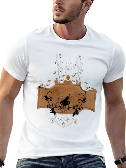 Piano Music Graphic T-Shirt
