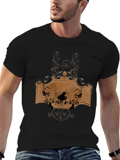 Piano Music Graphic T-Shirt