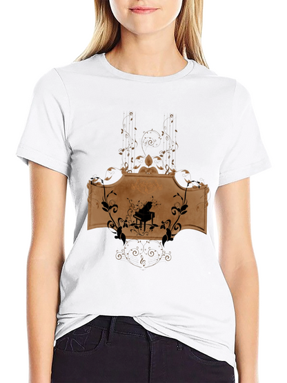 Piano Music Graphic T-Shirt