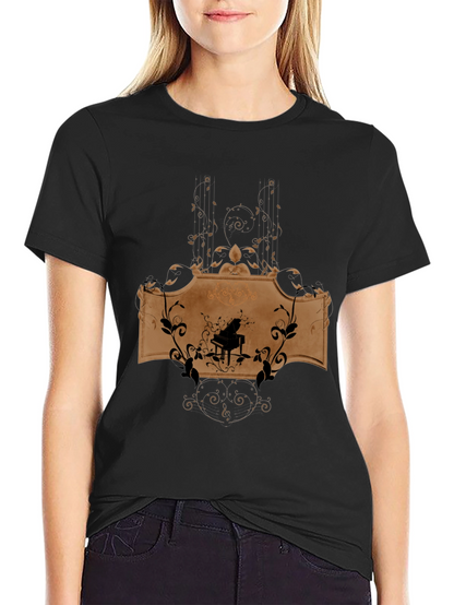 Piano Music Graphic T-Shirt