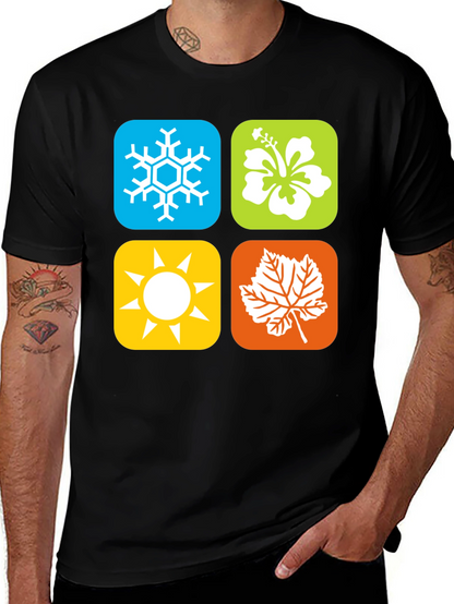 Seasons Graphic Tee - Winter Spring Summer Fall