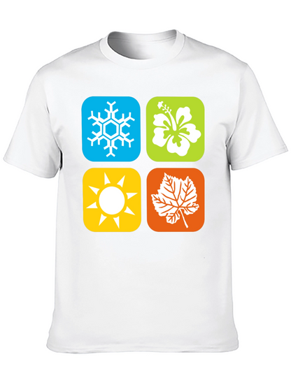 Seasons Graphic Tee - Winter Spring Summer Fall