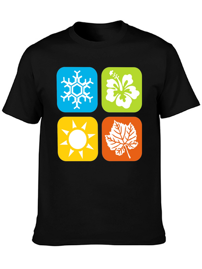 Seasons Graphic Tee - Winter Spring Summer Fall