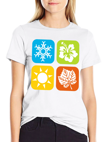 Seasons Graphic Tee - Winter Spring Summer Fall