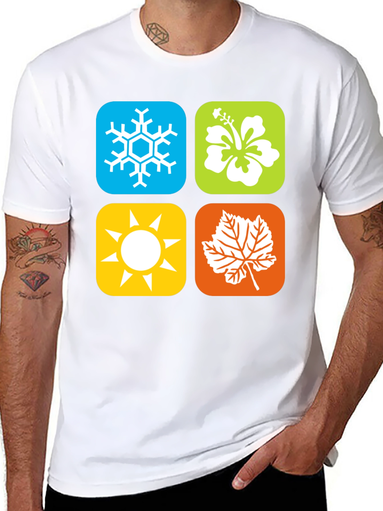 Seasons Graphic Tee - Winter Spring Summer Fall