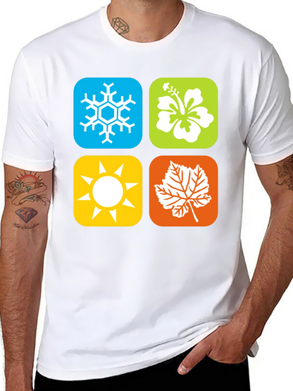 Seasons Graphic Tee - Winter Spring Summer Fall