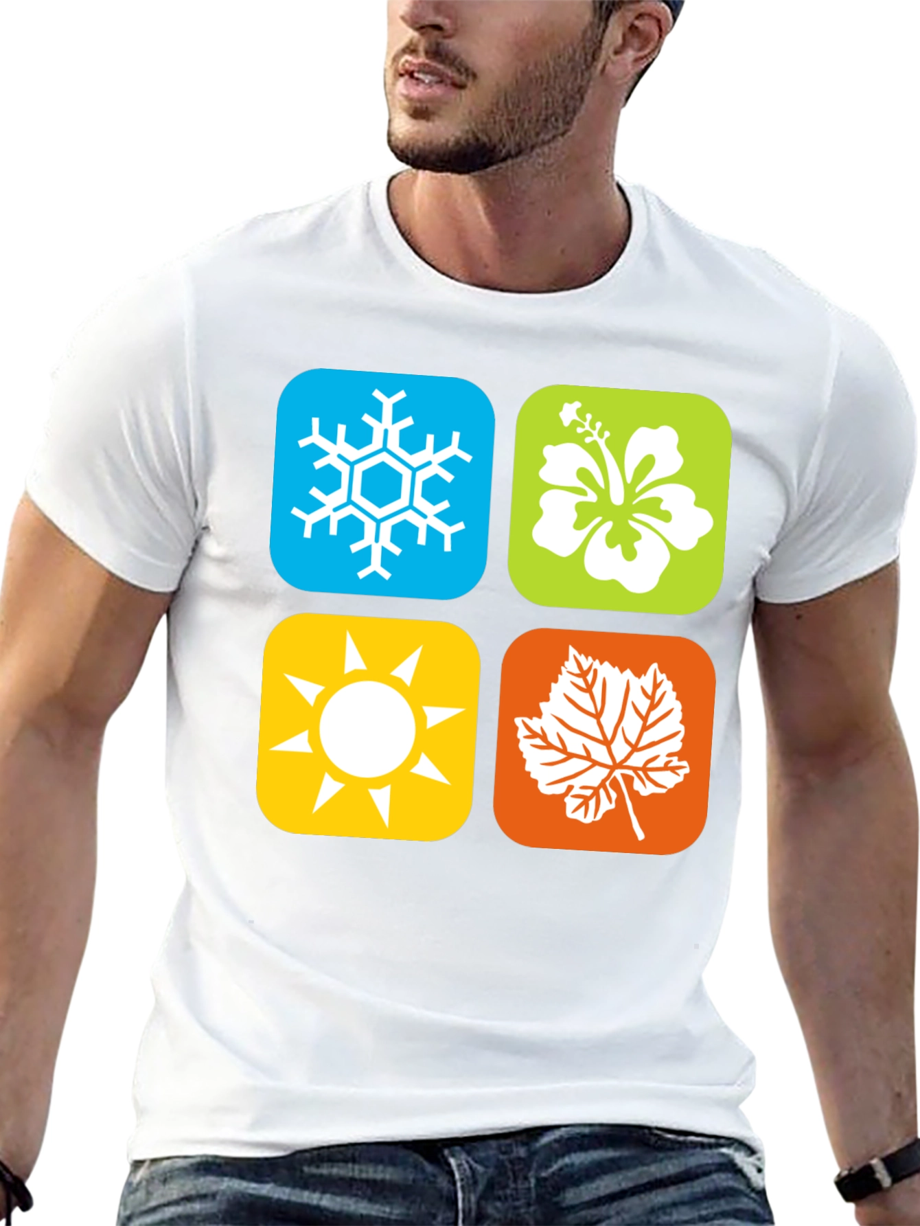 Seasons Graphic Tee - Winter Spring Summer Fall