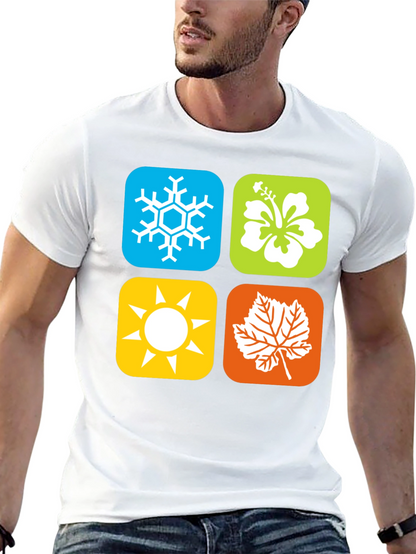 Seasons Graphic Tee - Winter Spring Summer Fall