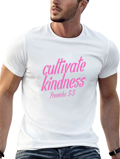 Cultivate Kindness Tee - Pink Lettering on Black